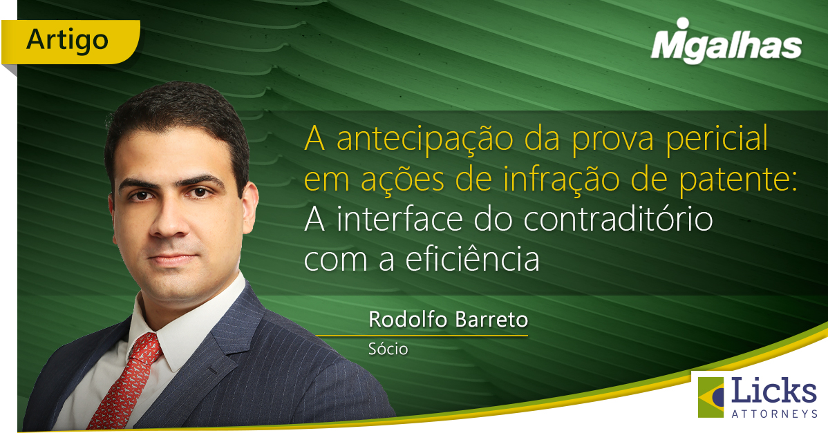 Antecipacao prova pericial infracao de patente